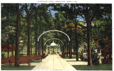 Highland Park Mississippi Postcard